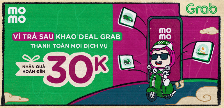 Ví Trả Sau tung deal Grab, tặng bạn thẻ quà 30K!