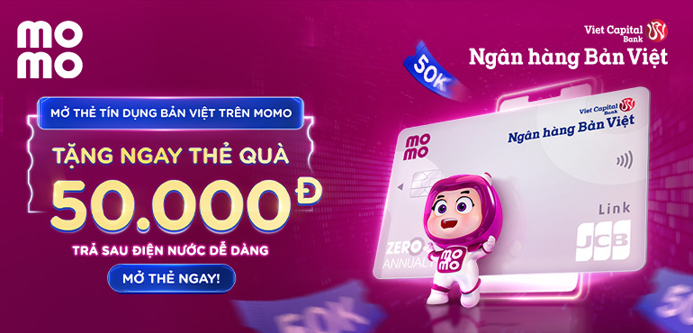 Đăng ký thành công thẻ tín dụng Bản Việt JCB Link - Nhận thẻ quà 50.000Đ, thỏa sức chi tiêu!