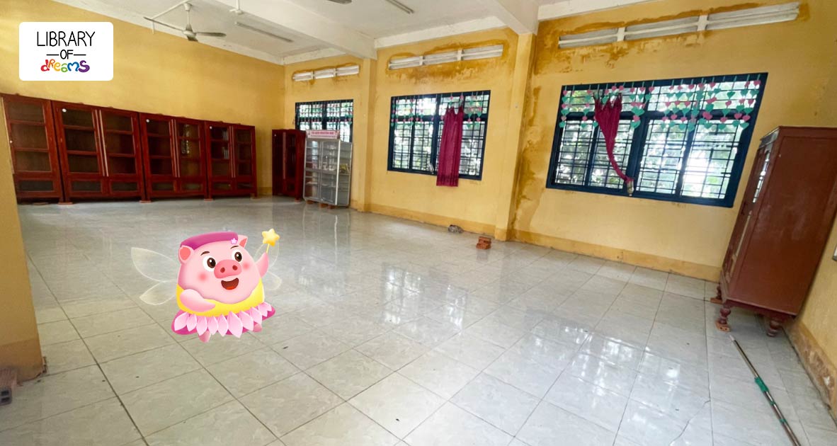Một góc thư viện trường Tiểu học Phú Lợi 1 khi chưa có thư viện
