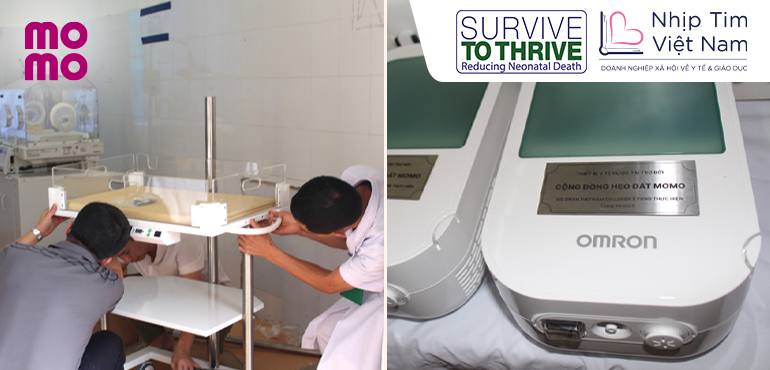 Trao tặng  thiết bị chăm sóc trẻ sơ sinh và cấp cứu nhi khoa tại Điện Biên, Quảng Ngãi, Khánh Hòa và Hà Giang