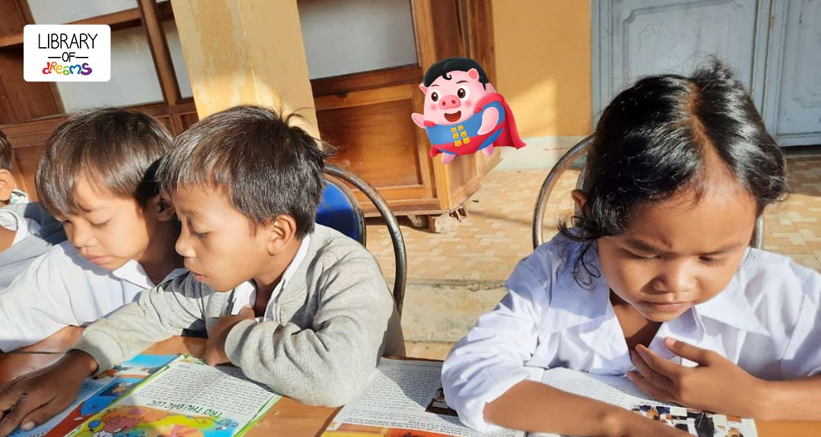 Góp Heo Vàng xây dựng 7 thư viện dành tặng cho 3.150 trẻ em vùng khó khăn thuộc tỉnh Đắk Lắk, Gia Lai và Huyện Củ Chi cùng Thư Viện Ước Mơ