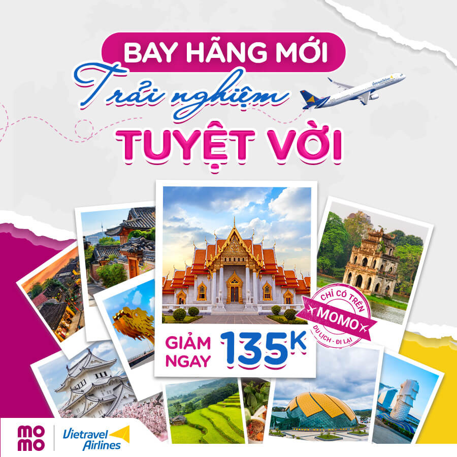 Trải nghiệm hãng bay mới Vietravel Airlines trên MoMo Travel