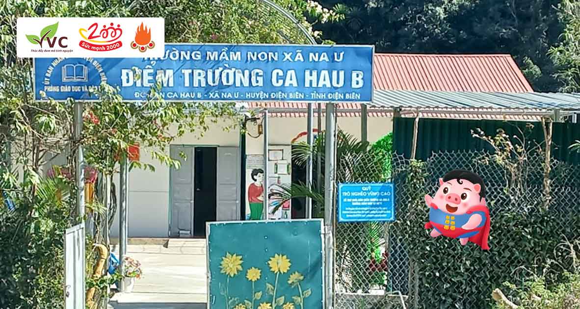 Chung tay xây mới phòng học để 22 em nhỏ và giáo viên điểm trường Ca Hau B có ngôi trường khang trang, sạch đẹp hơn.