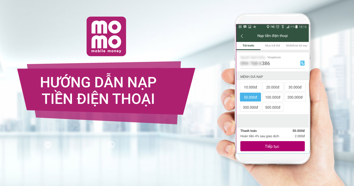 CÁCH NẠP TIỀN VÀO VÍ MOMO QUA NGÂN HÀNG LIÊN KẾT