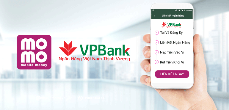 Hướng dẫn liên kết Ví MoMo với tài khoản Ngân hàng VPBank