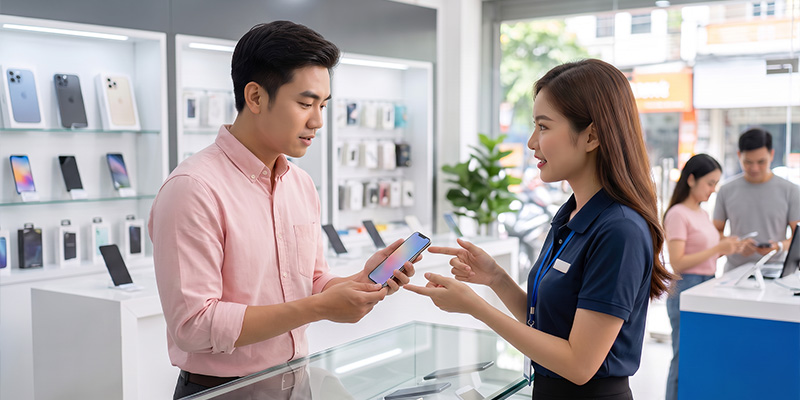 mua điện thoại trả góp bằng cccd