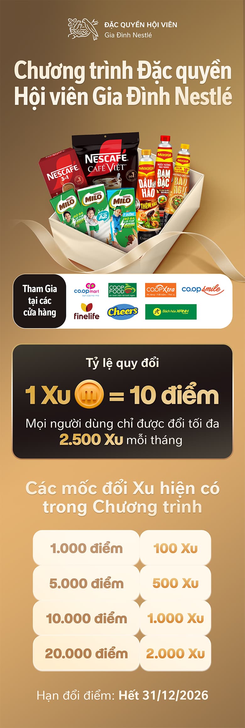 Quy đổi điểm sang Xu
