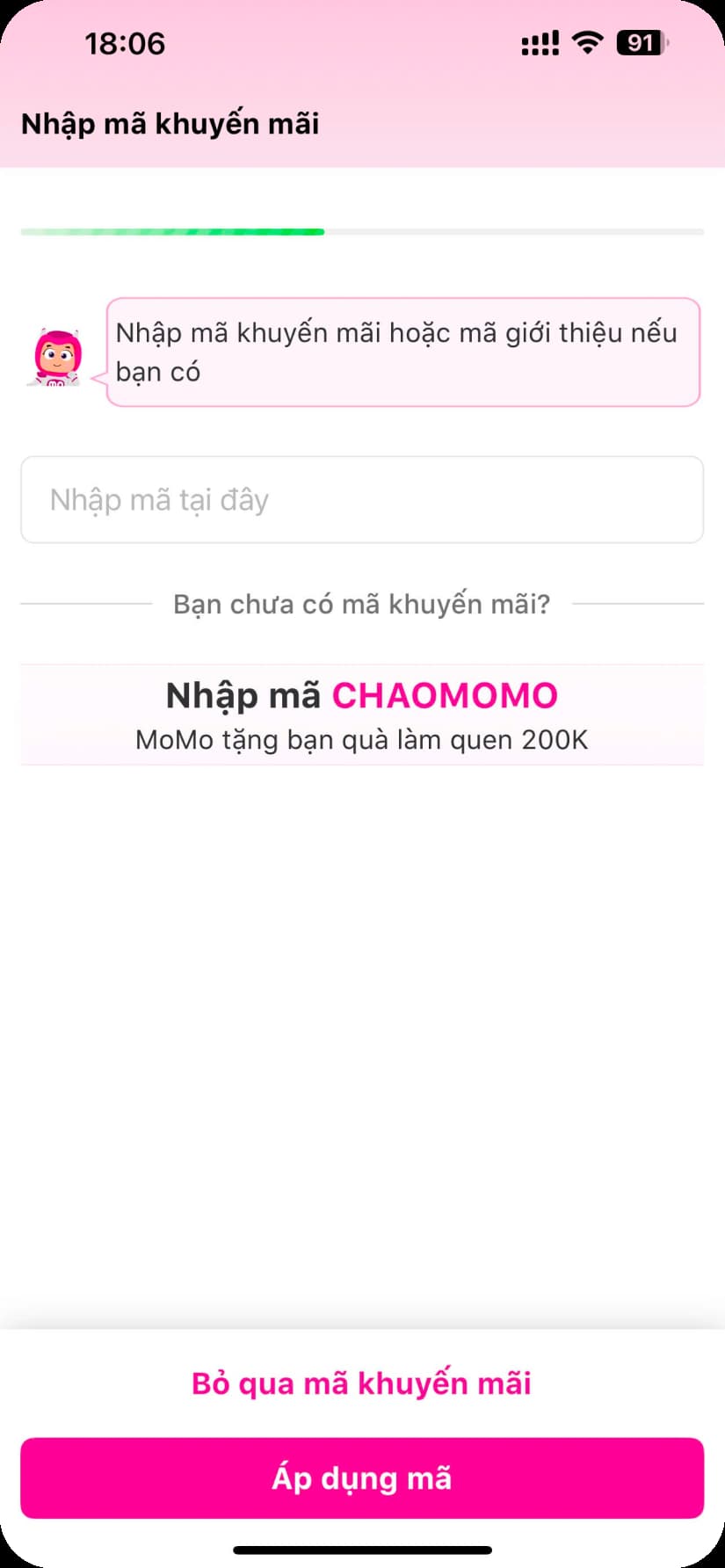 Đối với bạn mới chưa có MoMo