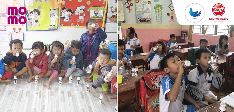 Trao tặng 38.400 ly sữa ủng hộ các em học sinh nghèo vùng sâu vùng xa