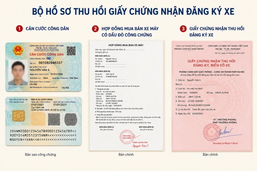 Các loại giấy tờ cần chuẩn bị trong hồ sơ đăng ký xe cũ 