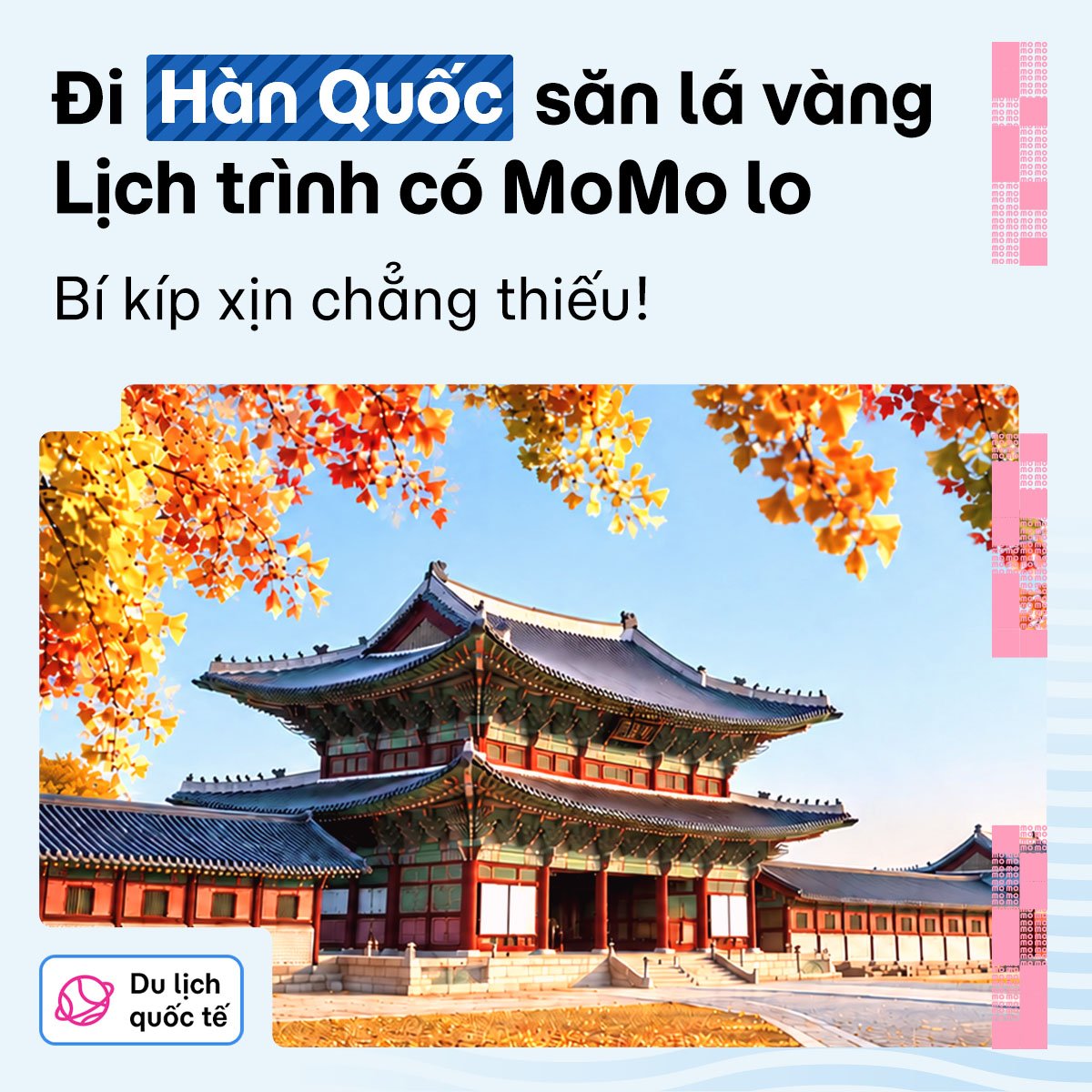 Tận hưởng mùa thu Hàn Quốc cùng MoMo Travel!