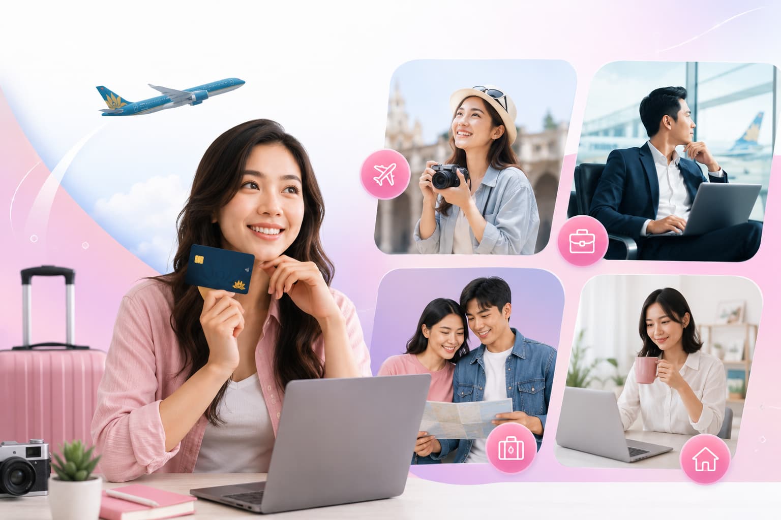 thẻ tín dụng tích dặm bay vietnam airlines