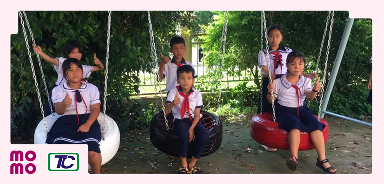 Hoàn thành xây dựng khu vui chơi cho học sinh Trường tiểu học Mỹ Thạnh