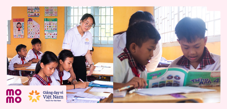 Hoàn thành hỗ trợ chi phí học tiếng Anh cho 10 em học sinh