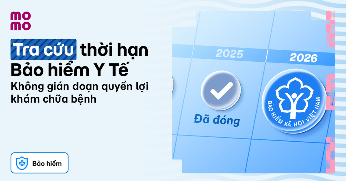Bạn cũng có thể tra cứu và gia hạn BHYT online qua MoMo mà không cần đến trực tiếp cơ quan BHXH