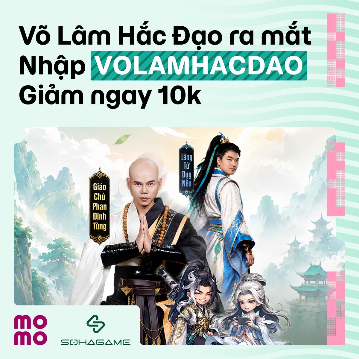 Bước vào thế giới chính - tà của Võ Lâm Hắc Đạo, nhận ưu đãi nạp game hấp dẫn từ MoMo