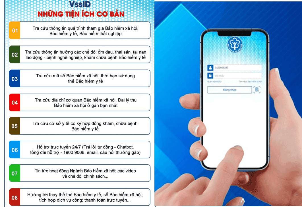 tiện ích của ứng dụng VssID