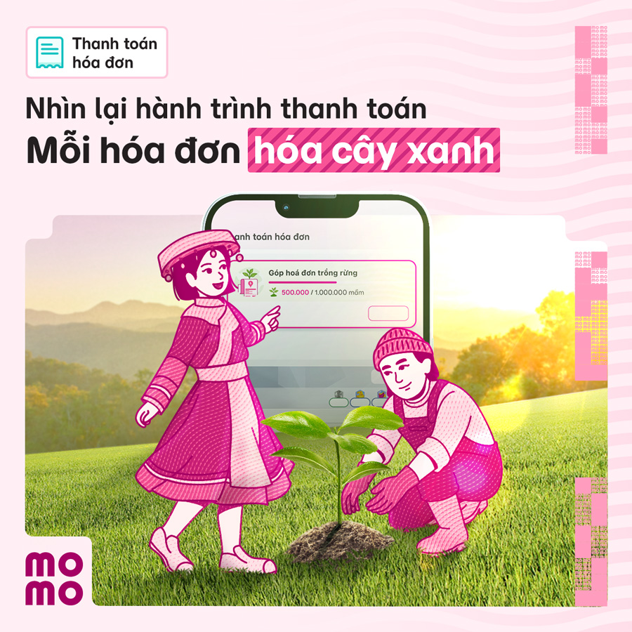 Nhìn lại hành trình thanh toán hoá đơn trên MoMo, thêm màu xanh cho Trái Đất