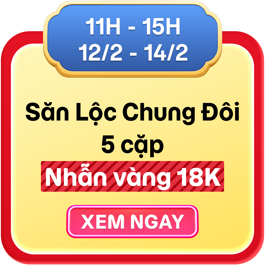 Săn Lộc Chung Đôi 5 cặp Nhẫn vàng 18K