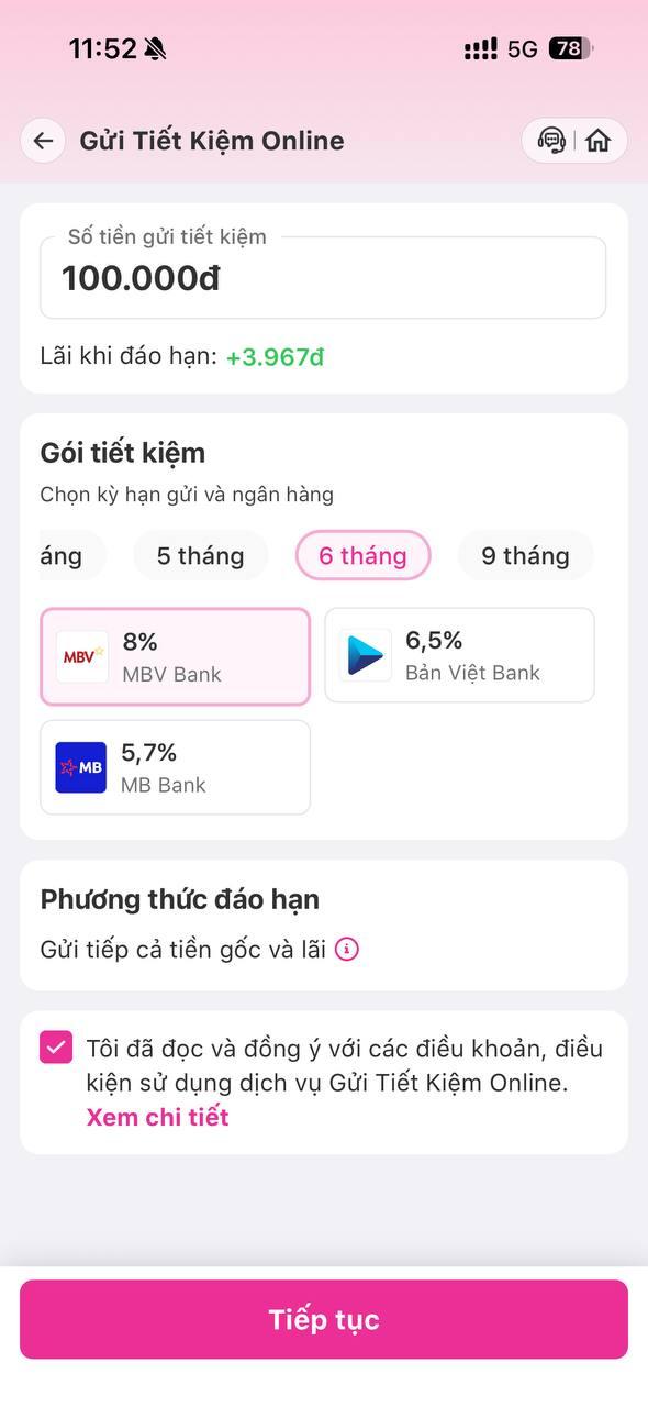<p><strong>Chọn kì hạn và số tiền muốn gửi</strong></p>