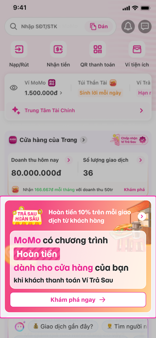 Hoàn tiền cho chủ tiệm