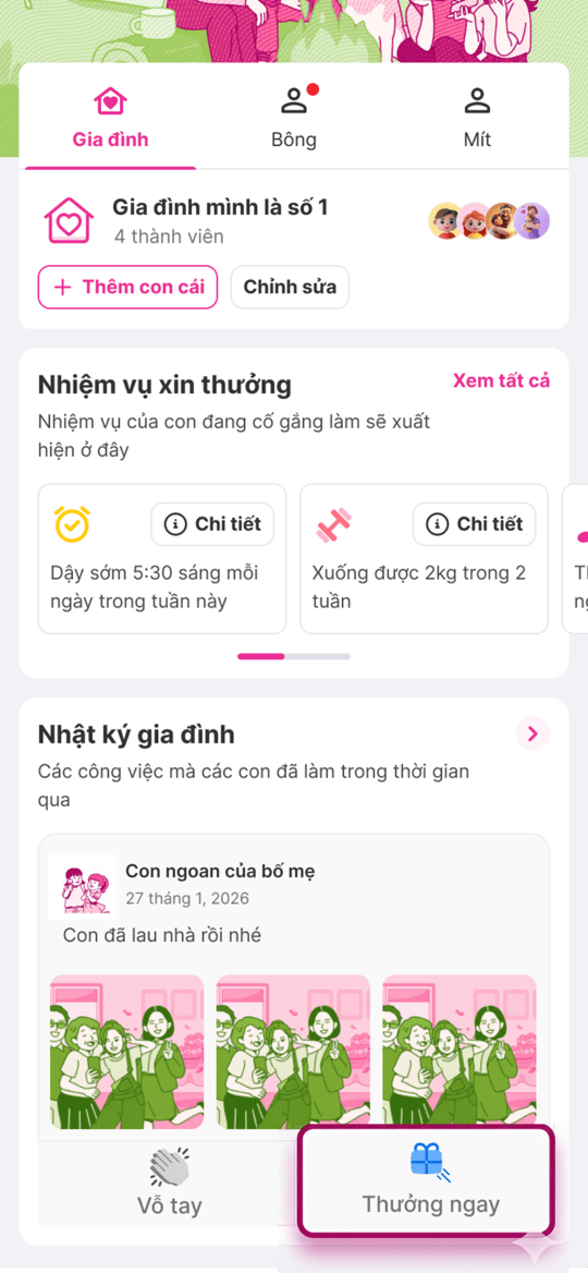 Khen Thưởng Cho Con