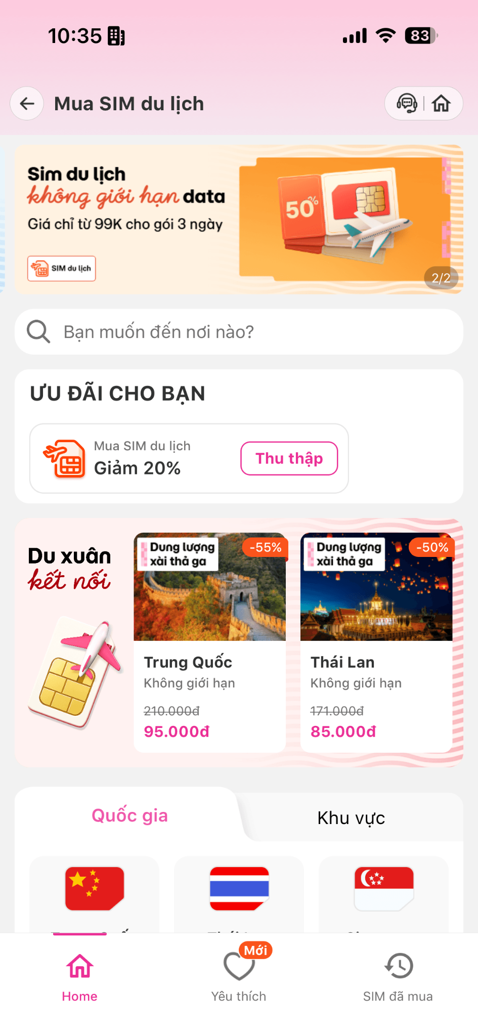 Chọn eSIM/SIM và gói cước theo nhu cầu