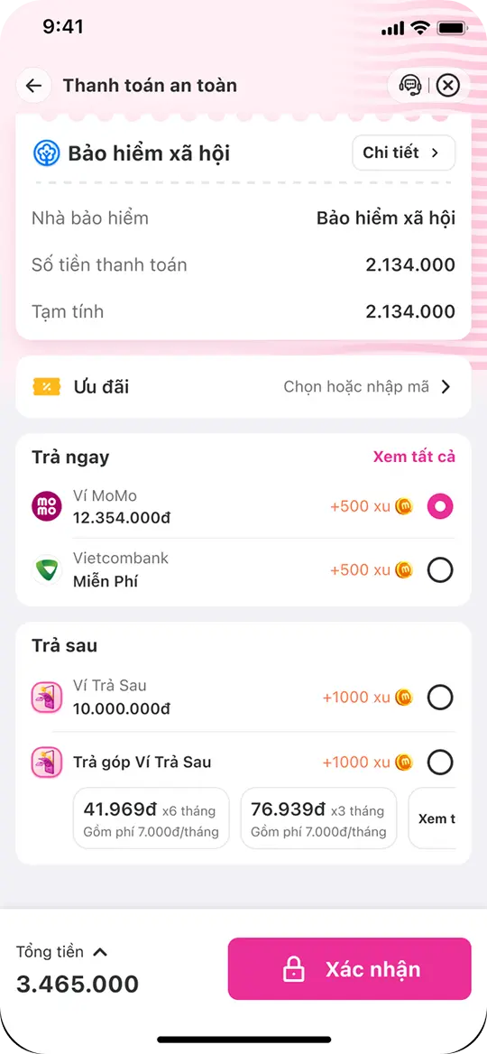 <p><strong>Bước 4</strong></p><p>Kiểm tra lại thông tin và tiến hành thanh toán</p>