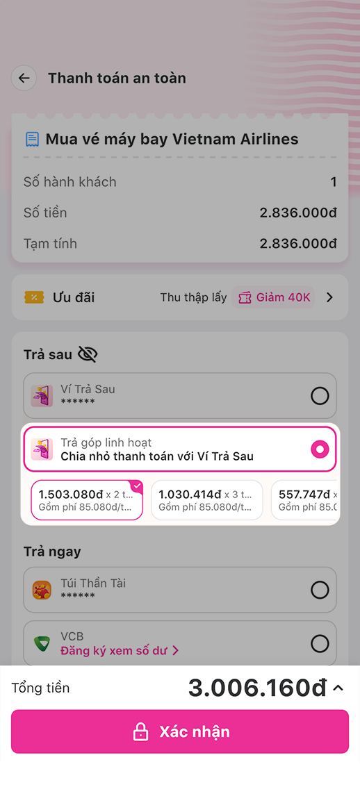 Bước 5: Lựa chọn phương án phù hợp: