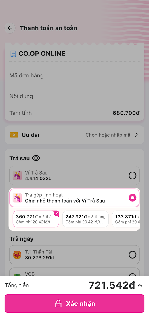 Bước 3: Lựa chọn phương án phù hợp