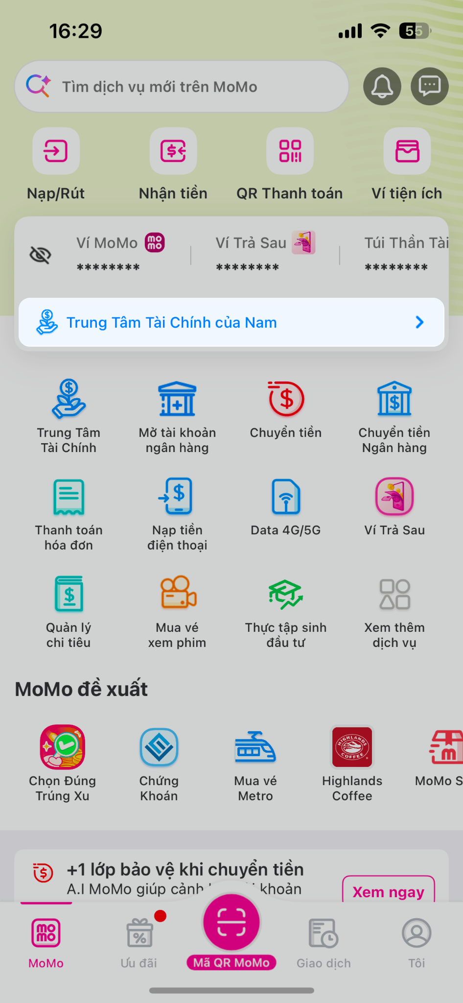 <p><strong>Cách truy cập "Trung Tâm Tài Chính"</strong> trên màn hình MoMo</p>