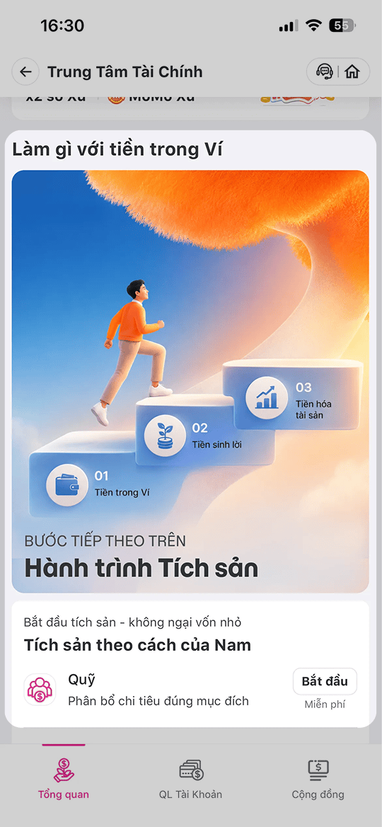 <p><strong>Hành trình Tích sản </strong>giúp tối ưu tài sản ở từng nấc thang</p>