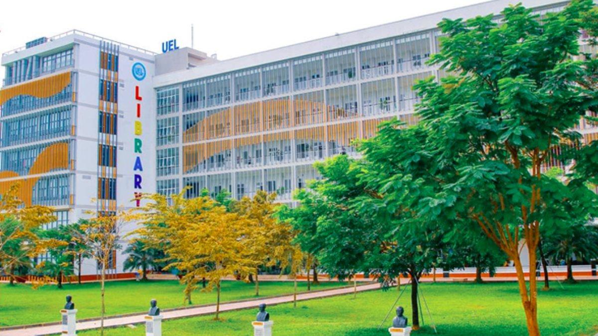 Ngoại cảnh - mặt tiền - Đại học Kinh tế - Luật (ĐHQG TP.HCM)