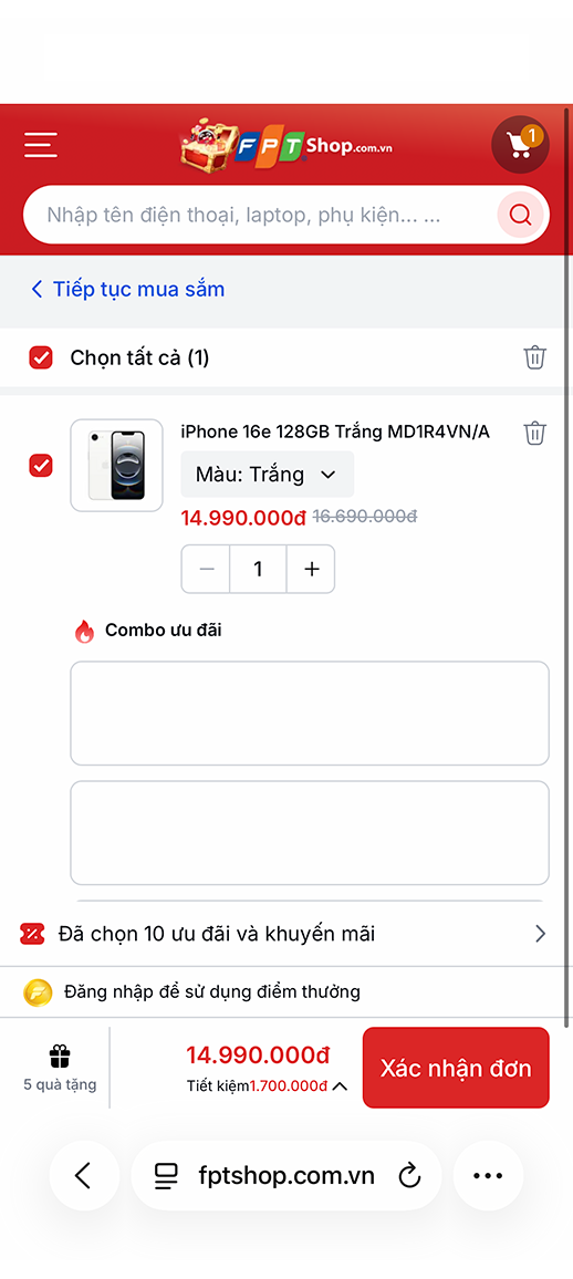 Hướng dẫn mua điện thoại bằng Ví Trả Sau trên website