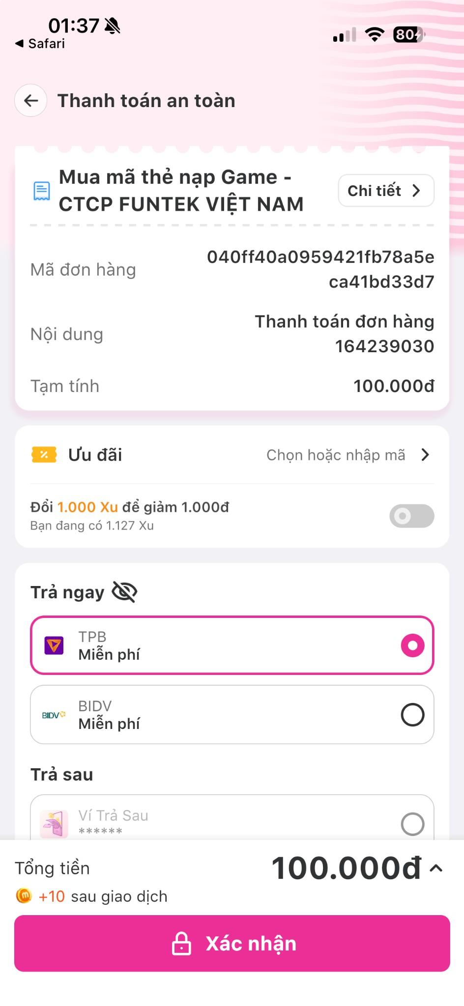 <p>Đăng nhập MoMo và Xác nhận thanh toán. <br><em>*Nếu sử dụng máy tính: Mở MoMo chọn QUÉT MÃ > quét mã QR trên màn hình máy tính > Xác nhận thanh toán.</em></p>