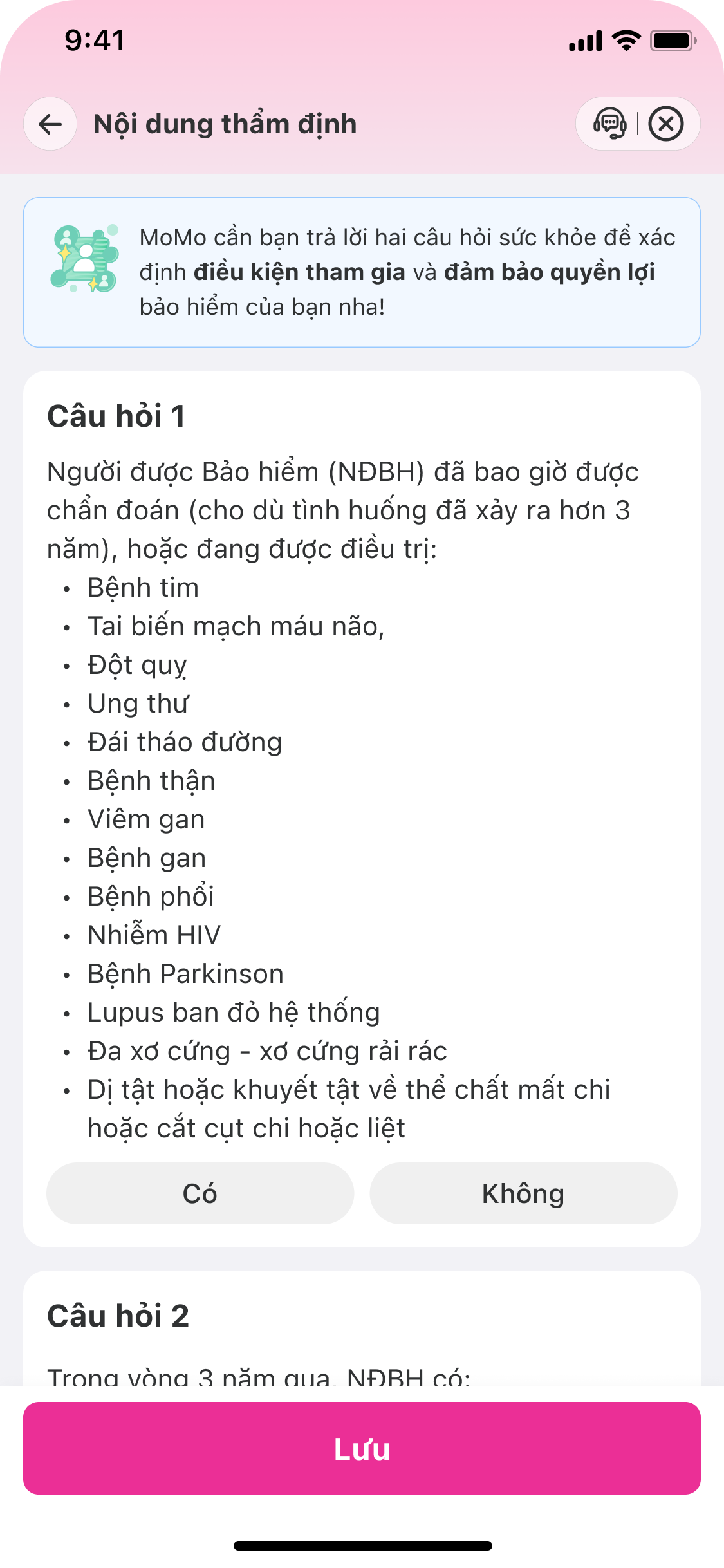 Nhấn vào Thẩm định ngay! để trả lời 02 (hai) câu hỏi thẩm định và lưu thông tin thông tin. Sau đó, nhấn tiếp tục để thực hiện bước tiếp theo.
