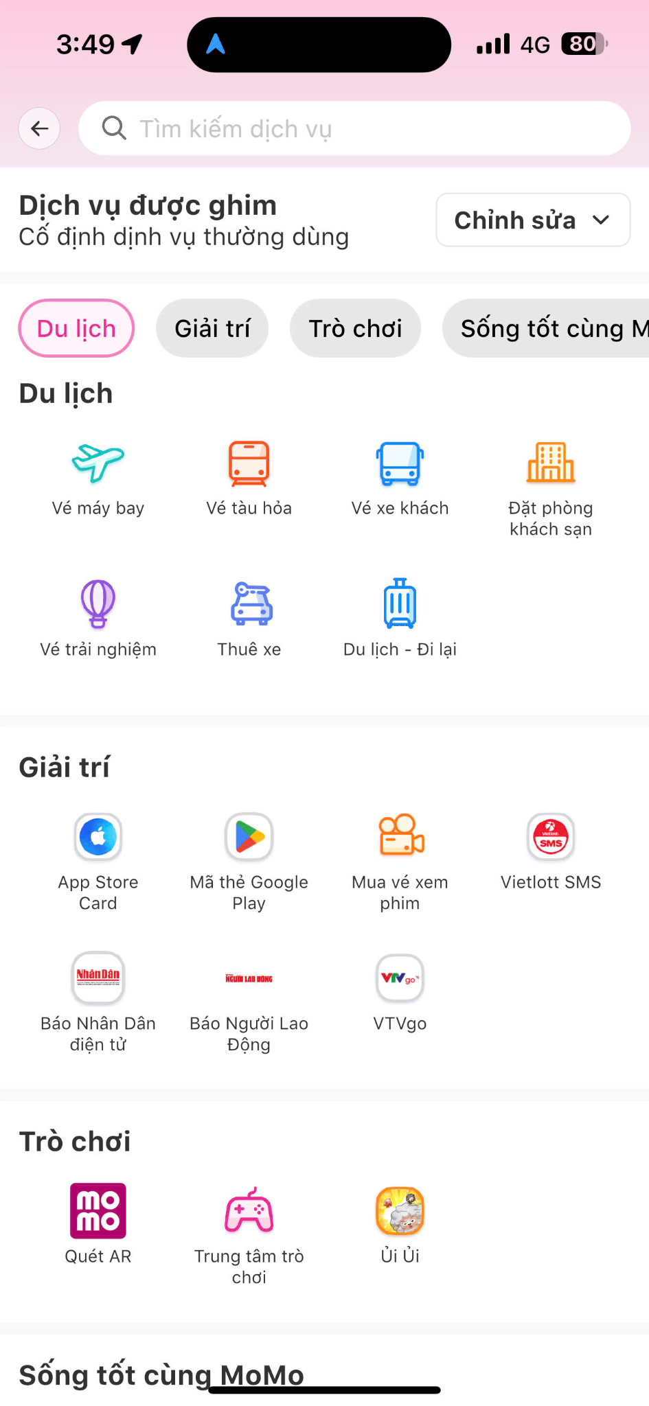 Mua gói VTVgo trên MoMo