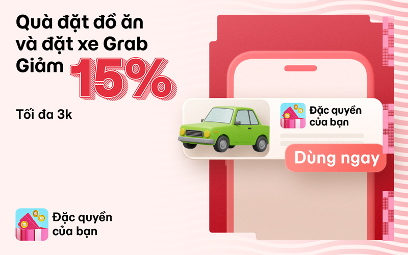 Quà đặt đồ ăn và đặt xe Grab
