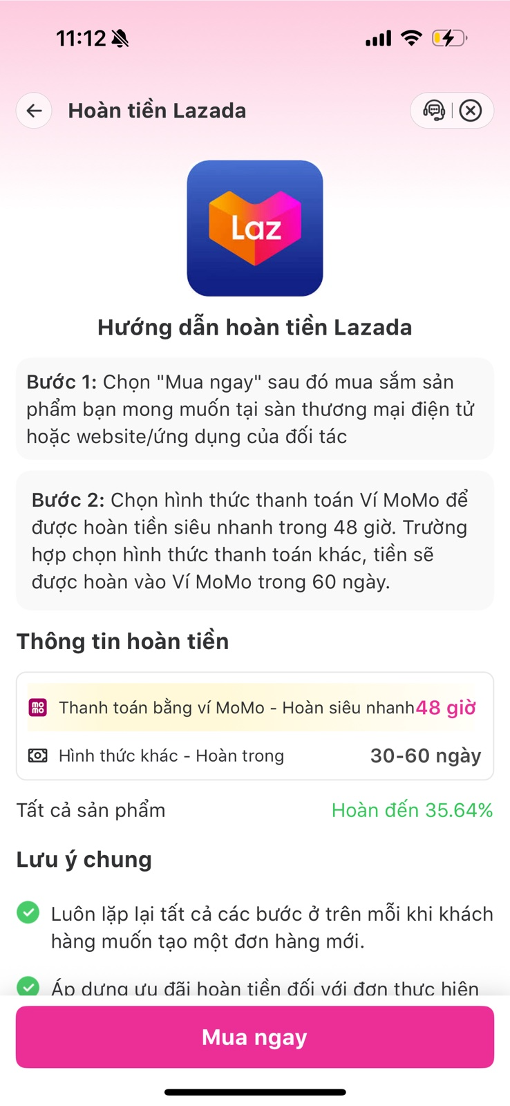 Click logo các sàn để mua hàng, hoặc dán link sản phẩm vào MoMo để kiểm tra nhanh mức hoàn.