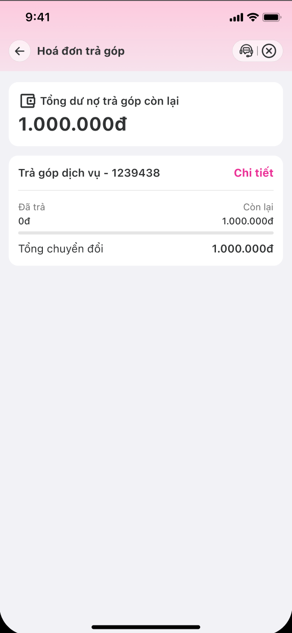 Trả góp dư nợ cuối kỳ