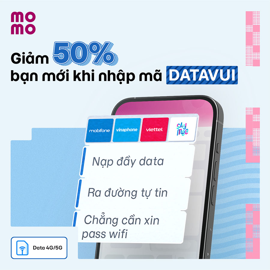 NẠP DATA 4G/5G TRÊN MOMO