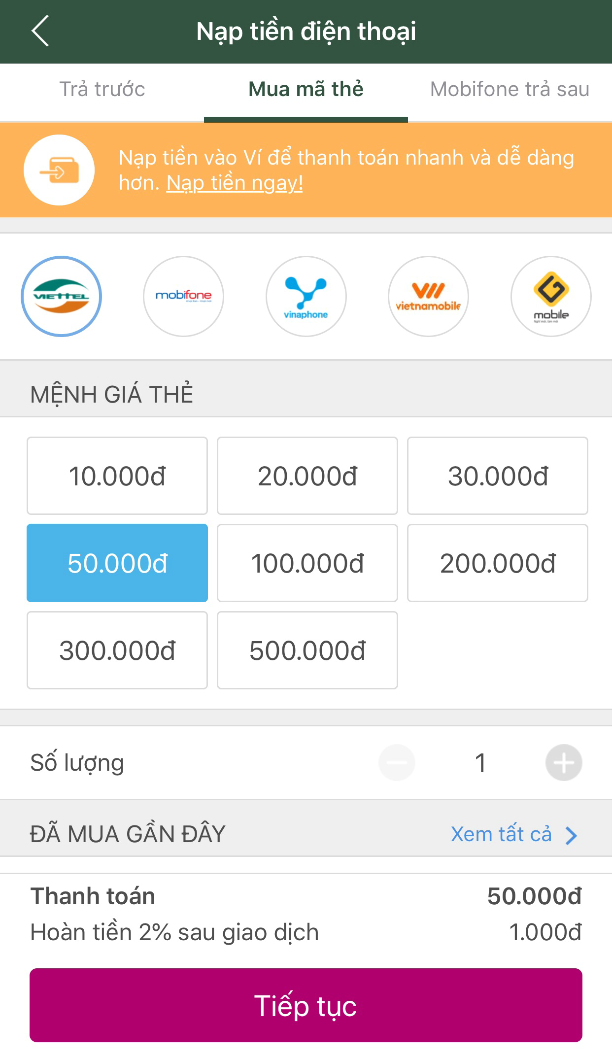 ĐIỂM NẠP TIỀN MẶT VÀO VÍ MOMO TRÊN TOÀN QUỐC TIỆN LỢI