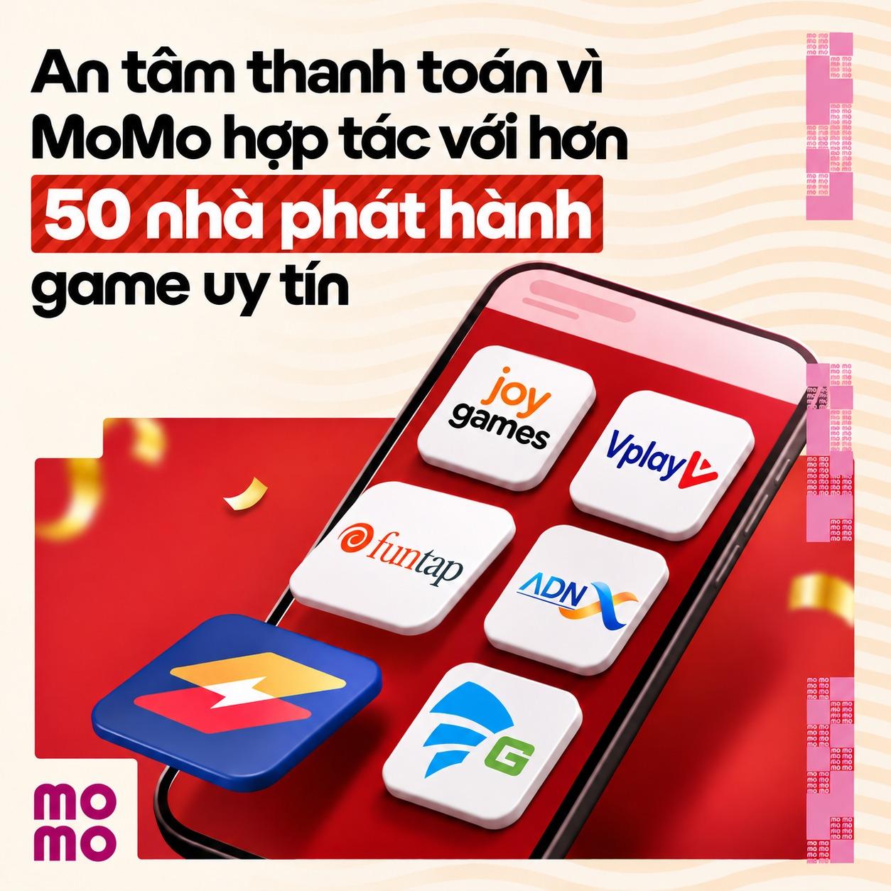 <p>Thanh toán trên hơn 50+ cổng đối tác game lớn</p>