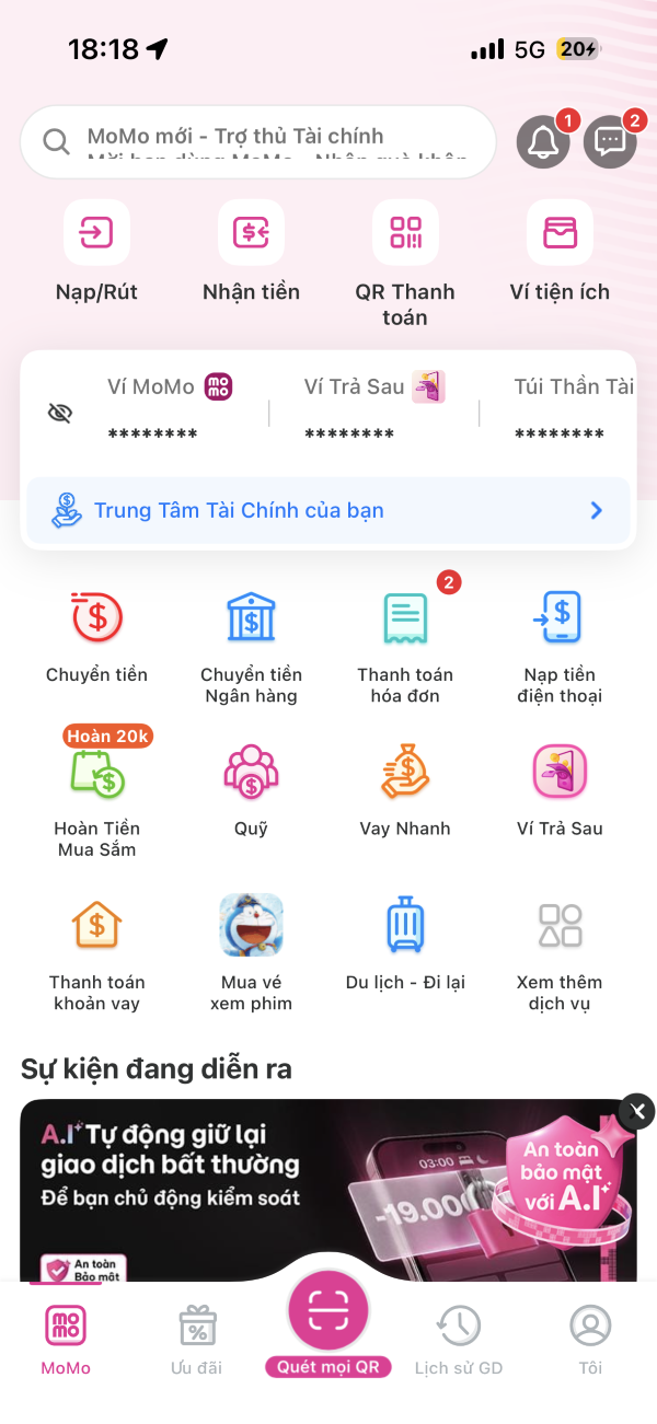 Tạo QR khi thanh toán