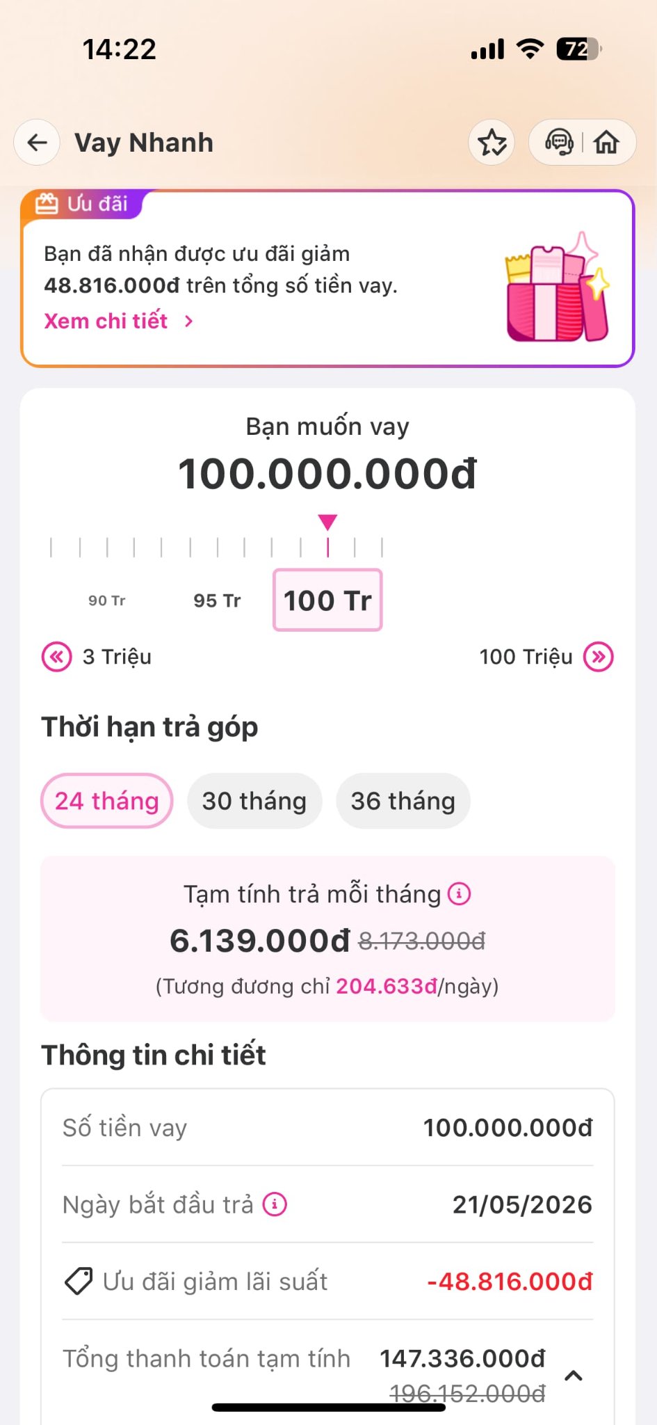 Lựa chọn khoản vay