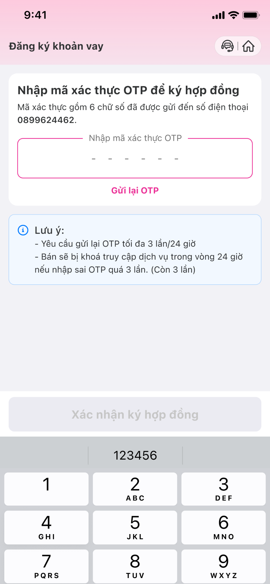 Ký hợp đồng và gửi hồ sơ
